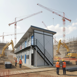 Maisons conteneurs à deux étages, design industriel <span class=keywords><strong>chic</strong></span>, préfabriquées, certifiées en matière de sécurité, écologiques et durables, structure en acier léger. - Product Image 2