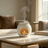 Brûleur d'encens et de cire fondue en céramique mate, style nordique, pour huiles essentielles et aromathérapie, usage domestique et hôtelier, articles décoratifs d'encens, Chine