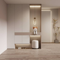 Armoire d'entrée multifonctionnelle moderne américaine personnalisée sans formaldéhyde en acier inoxydable 304 SS304 étagère à chaussures de salon