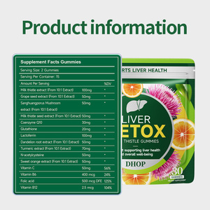 Gummies contre la gueule de bois OEM avec chardon-marie, gummies détoxifiantes pour le foie, complément alimentaire à base de plantes, remède naturel contre la gueule de bois après une boisson, formule végétalienne - Product Image 5