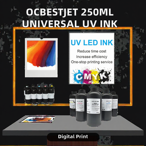 หมึกพิมพ์อิงค์เจ็ท UV แบบน้ำมัน Ocbestjet 250 มล. รุ่นใหม่ปรับปรุงแล้ว ใช้ได้กับเครื่องพิมพ์ DX5 DX7 TX800 1390 L800 1400 1410 1430 UV LED - Product Image 2