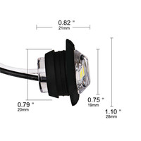 Mini boyutu yuvarlak 3 LED araba yan lamba ışığı yeni kamyon römork kamyon fren dur & kamyon ve römork için kuyruk işık çevirin