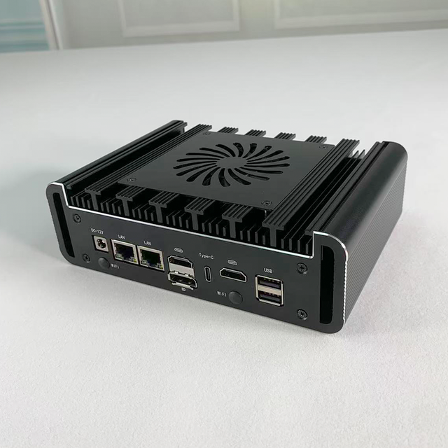 New Customized Scilent Fan DDR4 NVME 2*Lan 1G MINI PC Soft Router Firewall VPN N5105 Industrial Computer Pfsense Linux Ubuntu