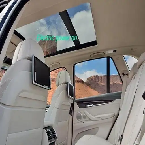 Película inteligente para janela de carro pdlc, cor cinza, ajustável, para janela de carro