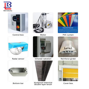 Antipolvo de alta densidad, nuevo diseño, transparente, PVC, almacén, puerta de persiana enrollable rápida, puerta automática rápida de alta velocidad - Product Image 5