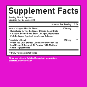 Produits de beauté sur mesure, capsules de collagène naturel pour le contrôle du poids, détoxification, amincissement, soutien articulaire sain - Product Image 2