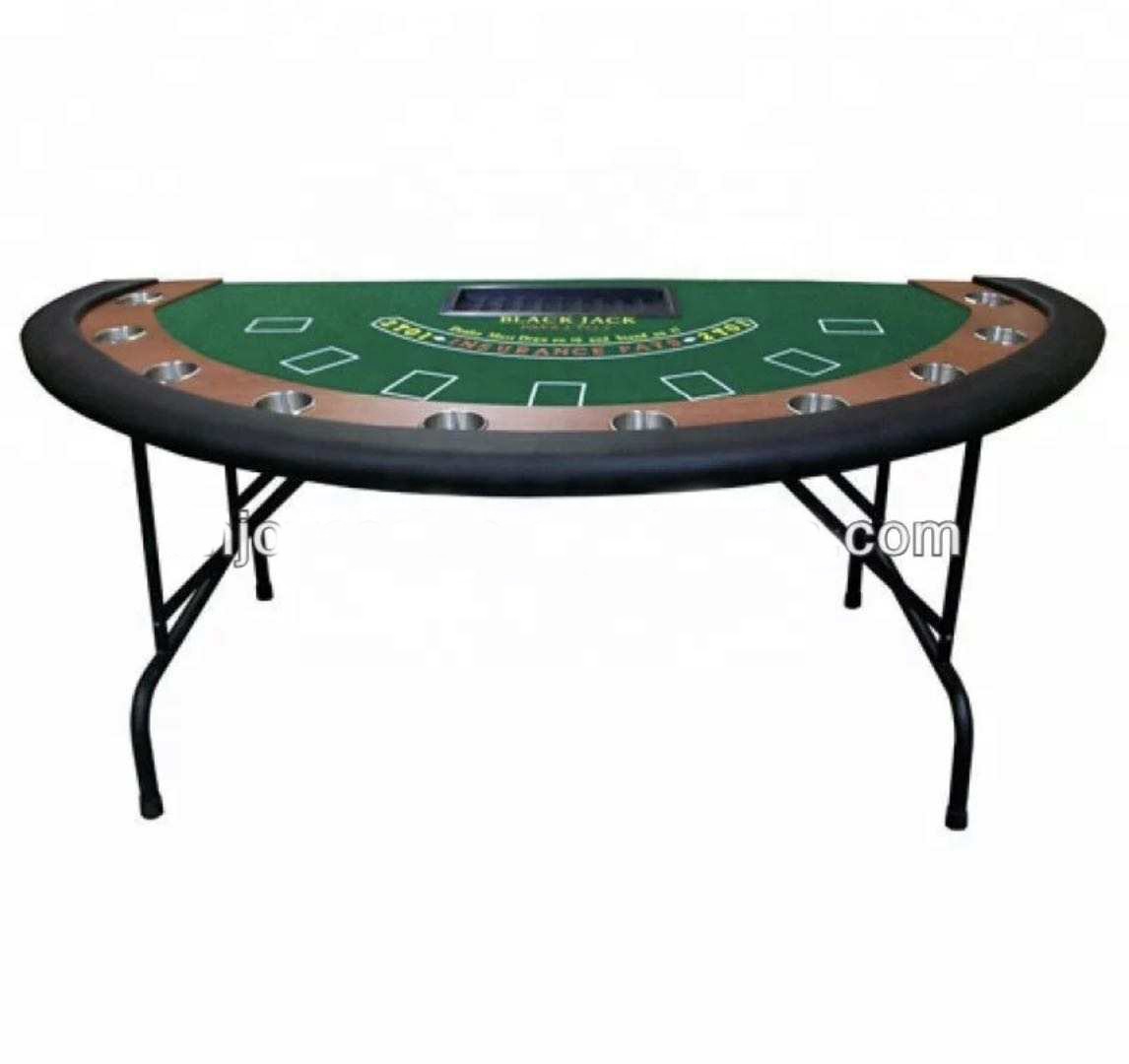 Bàn Chơi Bài Xì Phé BlackJack 10 Người Chơi Và Đại Lý Texas 84 Inch Bàn Chơi Xì Phé Gấp Gọn BlackJack