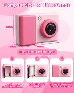 Máy ảnh kỹ thuật số Full HD 1080P cho trẻ em, máy ảnh chụp ảnh tức thì CMOS, hỗ trợ thẻ nhớ Micro SD, dành cho bé gái, chụp ảnh và quay video, máy in nhiệt, đồ chơi trẻ em - Product Image 6