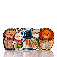 Emballage mignon pochette debout de forme personnalisée sacs zip-lock étanches à l'humidité sachet en plastique à faible quantité minimale de commande pour le sucre