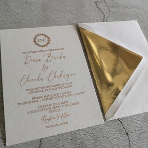 Elegant Luxury Rose Gold Foiling Letterpress Save Date <strong>Wedding</strong> Invitation <strong>Cards</strong> Greeting <strong>Cards</strong> <strong>Thank</strong> <strong>You</strong> <strong>Cards</strong> Love Theme Paper - Product Image 4