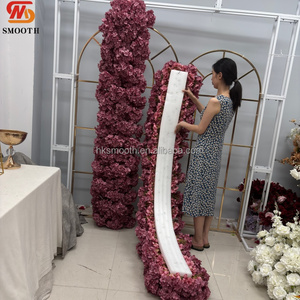 ดอกไฮเดรนเยียประดิษฐ์สีชมพูอมเทาแบบเรียบหรู รุ่นใหม่ล่าสุด เหมาะสำหรับตกแต่งงานแต่งงานและงานปาร์ตี้  แถวดอกไม้สีชมพูอมเทา - Product Image 4