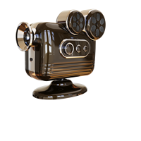 Mini projecteur LCD de style vintage avec design rétro décoratif, prend en charge 40 lumens pour le home cinéma