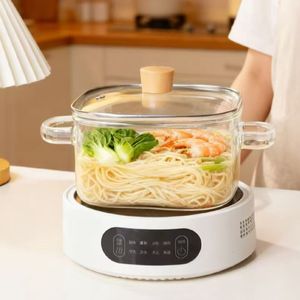 Juego de Ollas de Vidrio de Borosilicato Alto de 3L con Tapa, Nuevo en Fábrica, para Cocina Casera, Calentadores de Alimentos - Product Image 2