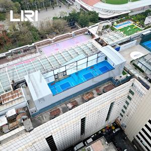 Structure de toit en acier pour extérieur avec couverture en tissu <span class=keywords><strong>PVC</strong></span>, tente de construction temporaire pour terrain de padel et de pickleball - Product Image 4