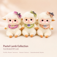 Peluches en gros pour machines à griffes, poupées en peluche douces, cadeaux de jeu de griffes, collection Agneau Pastel