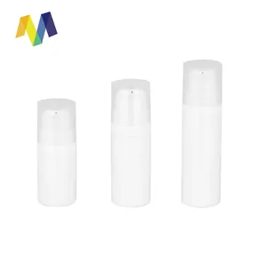 Factory Directly Sale Airless Pump Bottle Refillable Travel Containers 5ml 10ml 15ml White PP Eye Serum Bottle