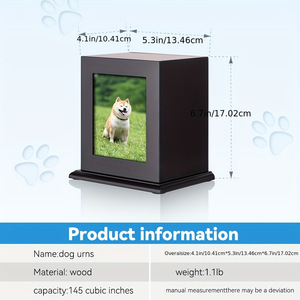 Wholesale Wholesale Wooden Pet <b>Urn</b> for <b>Cats</b> & Dogs Small Coffin Animal Funeral Supplies Wood - Product Image 3