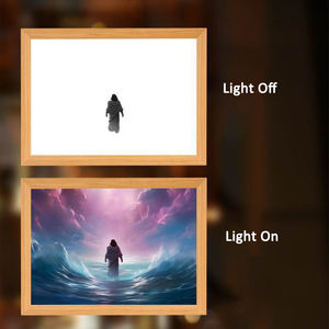 โคมไฟพระเยซู 4 มิติ สมาร์ทแอลอีดี ไลท์อัพ พิมพ์ลาย, โคมไฟมหัศจรรย์ 4 มิติ แอลอีดี, ภาพวาดพระเยซู, ไฟแอลอีดีตกแต่ง ของขวัญคริสเตียน - Product Image 6