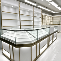 Vitrine de présentation pour magasin de tabac, sur mesure, écologique, robuste, en MDF et verre, avec éclairage LED