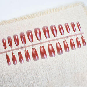 <span class=keywords><strong>Aillsa</strong></span> - Uñas Postizas al por Mayor, 24 Piezas, Efecto Degradado, Ojo de Gato, Uñas de Ataúd Largas y Cortas, con Pegamento y Adhesivos - Product Image 2