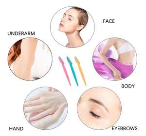 3 Rasuradoras Faciales <span class=keywords><strong>para</strong></span> Mujer, Depiladora de <span class=keywords><strong>Cejas</strong></span>, Recortadora de <span class=keywords><strong>Cejas</strong></span>, Herramienta de Dermaplaning con Cubierta <span class=keywords><strong>para</strong></span> Hombres y Niñas - Product Image 5
