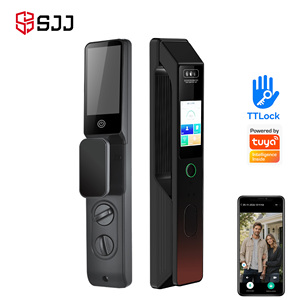 Cerradura Inteligente WiFi SJJ Totalmente Automática TTLock Tuya con Reconocimiento Facial Opcional, Cámara de Mirilla con Reconocimiento de Palma de la Mano, Videoportero, Desbloqueo Remoto - Product Image 1