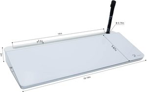Tablero de borrado en seco para <span class=keywords><strong>escritorio</strong></span> Tablero blanco de escritura de vidrio con caja de almacenamiento - Product Image 5