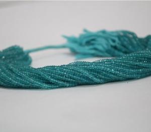 Piedra de apatita azul Natural de 4mm, collar de piedras preciosas Rondelle facetadas, cadena de cuentas para fabricación de joyas, collar, pulsera Real - Product Image 1