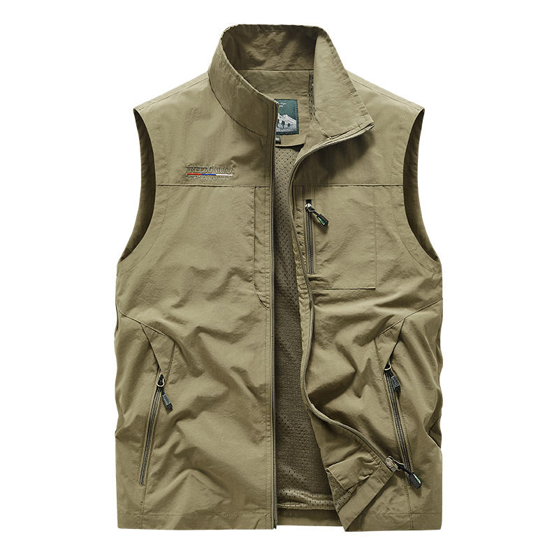 Men's Outdoor Vest Multi-Pockets, Breathable, and Durable