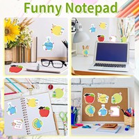 En Stock, Notas Adhesivas Creativas con Dibujos Animados, Bloc de Notas Autoadhesivo, Regalo para el Día del Maestro, Regreso a Clases y Material de Oficina