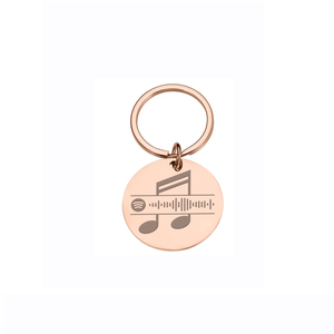 LLavero <span class=keywords><strong>de</strong></span> código personalizado <span class=keywords><strong>de</strong></span> acero inoxidable con espejo, canción favorita, cantante personalizada para profesor <span class=keywords><strong>de</strong></span> música, novio, novia, amante, regalos - Product Image 6
