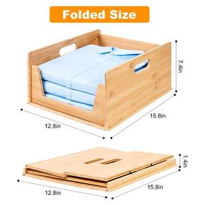 Organisateur de stockage en <span class=keywords><strong>bambou</strong></span> de qualité supérieure pour salon salle de bain serviette placard tissu-Solution de stockage domestique sûre pour les aliments - Product Image 2