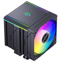 Enfriador de CPU SNOWMAN Black MT660-V4 ARGB de doble torre con 6 tubos de calor, 260W TDP, pantalla de temperatura para Intel AMD Xeon LGA1851 AM5 X99