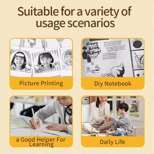 MINI Taşınabilir Termal Yazıcı Kablosuz Not Etiket Makinesi 200dpi Mürekkepsiz Cep Yazıcısı Telefon Notları Termal Kağıt - Product Image 3