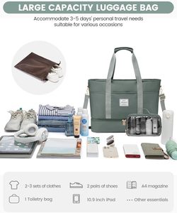 กระเป๋าโท้ทผ้าแคนวาสสำหรับผู้หญิง ดีไซน์ใหม่ ฟรีตัวอย่าง ฟังก์ชั่นหลากหลาย คุณภาพพรีเมียม แฟชั่น ใช้ซ้ำได้ เหมาะสำหรับเดินทาง ช้อปปิ้ง ใช้ได้ทั้งแบบคลัทช์และสะพายไหล่ - Product Image 3