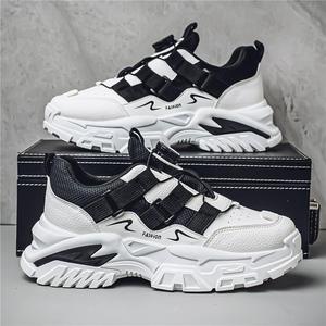 Chaussures de basketball pour hommes en cuir véritable transfrontalières - Respirantes, style toutes saisons, boutons rotatifs, idéales pour la course à pied - Product Image 5