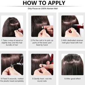 Extensions de cheveux humains Remy russes de type U, livraison rapide FH, cheveux humains lisses pour femmes - Product Image 6