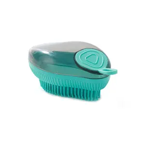 Rts ABS Pet toelettatura prodotti per il bagno a forma di Mango Gel doccia massaggio in Silicone per cani pulizia bagno spazzola per Shampoo