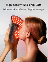 Appareil de thérapie faciale portable à LED BioMol avec lumières infrarouges rouges 415nm 605nm 635nm 850nm Prise USB pour le traitement du visage