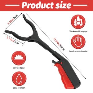 Pince <span class=keywords><strong>ramasse</strong></span>-ordures légère en fer, outil de préhension pour attraper des objets de formes variées - Product Image 3