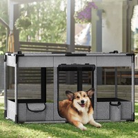 Tente extérieure de haute qualité pour animaux de compagnie monocouche Oxford Mesh Parc Clôture en aluminium en fibre de verre pour animaux de compagnie
