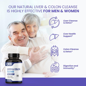 OEM Capsules de nettoyage du <span class=keywords><strong>côlon</strong></span> de désintoxication du <span class=keywords><strong>foie</strong></span> avec supplément de racine de pissenlit à l'extrait d'artichaut en psyllium de qualité supérieure - Product Image 6
