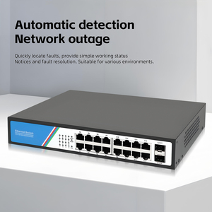 Switch Gigabit non géré 16+2 ports 10/100/1000 Mbps 36 Gbps avec 2 emplacements SFP, format rack de bureau pour réseau de caméras de sécurité, en stock - Product Image 4