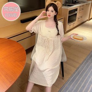 Pigiama <span class=keywords><strong>da</strong></span> donna di nuovo design estivo dolce principessa <span class=keywords><strong>camicia</strong></span> <span class=keywords><strong>da</strong></span> <span class=keywords><strong>notte</strong></span> a maniche corte in <span class=keywords><strong>cotone</strong></span> a maniche corte ampia <span class=keywords><strong>camicia</strong></span> <span class=keywords><strong>da</strong></span> <span class=keywords><strong>notte</strong></span> a <span class=keywords><strong>manica</strong></span> <span class=keywords><strong>corta</strong></span> - Product Image 6