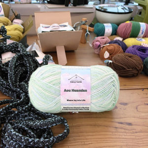 Fil mélangé de coton et de <span class=keywords><strong>laine</strong></span> peignés à 4 plis-Ensemble de pinces à cheveux tressées DIY, partie douce, boules de <span class=keywords><strong>laine</strong></span> teintes, fil acrylique tissé à la main - Product Image 5