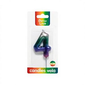 ปาร์ตี้งานแฮนด์เมดหมายเลข 1 เทียนตกแต่ง 4 ชิ้น ขนาด 6 ซม. สำหรับงานปาร์ตี้ วันเกิด อีสเตอร์ ปีใหม่ บาร์ ตกแต่งบ้าน รอมฎอน - Product Image 1