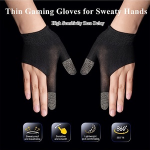 Guantes de juego para <span class=keywords><strong>manos</strong></span> sudorosas Guantes de pantalla táctil transpirables ultrafinos con mangas de dedo pulgar para Ipad o móvil - Product Image 3