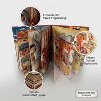 Livre pop-up 3D personnalisé, amusant et coloré pour enfants, couverture rigide, interactif, éducatif, dessin animé, cadeau, impression de livres pour enfants