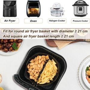Accessoires pour <span class=keywords><strong>friteuse</strong></span> à air en silicone pliable, bols réutilisables, plaque de cuisson, four pour <span class=keywords><strong>friteuse</strong></span> à air de 3 à 5 litres, doublures de panier, pot - Product Image 6