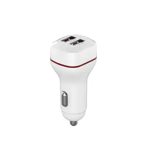 trending products 2023 new arrivals 5V 4.8A white ABS PC dual ports OEM car charger for iPhone Android